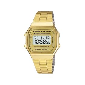 casio gold wach with electro lumiscence and alarm by Casio