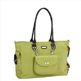 Buy Baggallini Berkshire Bagg Crinkle Nylon BEC384 Color: Khaki Black by Baggallini