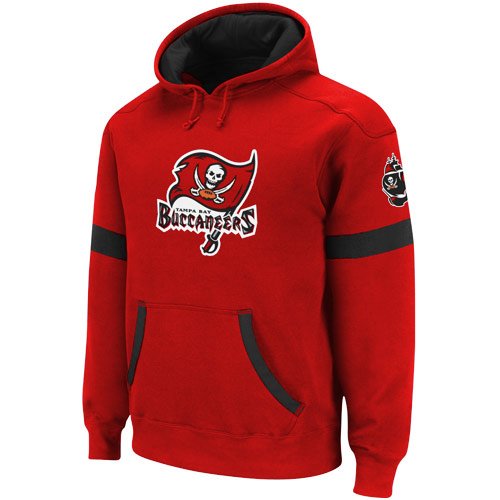 Reebok Tampa Bay Buccaneers Red-Black QB Jersey Pullover Hoodie Sweatshirt (XX-Large)