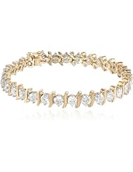 14k Gold S-Link Diamond Tennis Bracelet (10 cttw, H-I Color, I1-I2 Clarity)