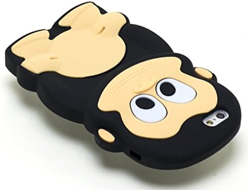 For Iphone 6 4.7" - Monkey Style 3D Design Silicone Flexible Cover Case - Black Monkey