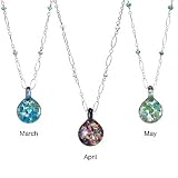 Glass Birthstone Necklace