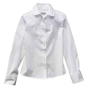 Girls' Cherokee® White Long-Sleeve Woven Shirt