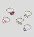 5 Assorted Gemstone Rings
