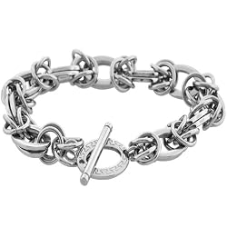 Inox Jewelry 316L Stainless Steel Oval Chain Link Women's Bracelet