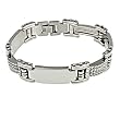 Stainless Steel Bracelet - Length: 8.5", Width: 12.5mm