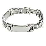 Stainless Steel Bracelet - Length: 8.5", Width: 12.5mm