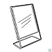 SourceOne 4 x 6 Inches Slant Back Clear Acrylic Sign Holder Ad Frame Picture Frame (5 Pack)