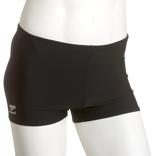 Speedo Men's Race Endurance+ Polyester Solid Square Leg Swimsuit