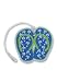Palm Tree Slipper Set Blue Die-Cut Luggage Tag