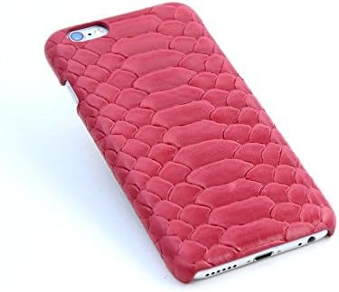 iPhone 6s Leather Case, Rossini Parma, iPhone 6 &amp; 6S Case Leather, Ultra Slim, Genuine Leather Snake Pattern Case for iPhone 6 &amp; 6s, Handmade, Made in Europe (iPhone 6 Plus/6S Plus - Pink)