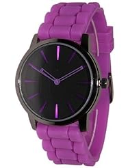 New Geneva Purple w/ Black Silicone Watch