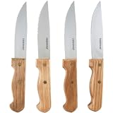 Farberware Wood Jumbo Steak Knives, Set/4