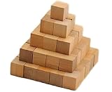 【Treffen】 元祖 知育 玩具 おもちゃ たっぷり 100個 木製 積み木 ブロック (各辺2cm, ナチュラル)