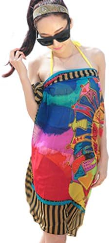 Imixcity Chiffon Sexy Wrap Dress Sarong Beach Scarf Shawl Dress up Wrap