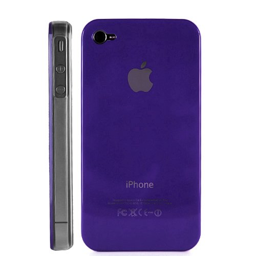 Purple Replicase Hard Crystal Air Jacket Case for AT&T iPhone 4 4G 16GB 32GB GSM