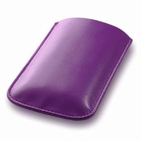 Brand New Purple Leather Pouch Case Cover with Pull Up Cord: for the Apple iPhone 4 / 4S / 3GS / 3G /2G Mobile Phone. Part of the XYLO ACCESSORIES RANGE.