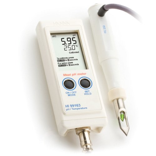 Hanna Instruments HI 99163N Portable pH and Temp Meter For Meat Applications