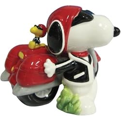 Peanuts Snoopy Joe Cool Motorcyle Salt & Pepper Shakers