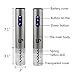 LP Electric Wine Bottle Opener with Removable Free Foil Cutter Wine Foil Pourer and Stopper , silver Grey