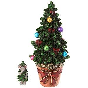 Aunt Nettie's Holiday Tree with Tanner McNibble, Boyds Treasure Box, 4022282