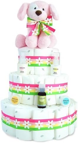 "Mama & Me" Baby Girl 3-Tier Diaper Cake (2 Colors)