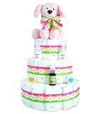 Mommy & Me New Baby Shower Diaper Cake for Girls Featuring Mama Mio Skin Care Products for Her