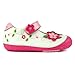 Momo Baby Girls First Walker/Toddler Floral Sparkle Mary Jane Leather Shoes
