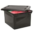 Advantus File Tote with Lid, 19 x 15.5 x 11 Inches, Black (AVT34052)