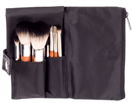 7 Piece Make up Brush Set in Black Pouch