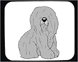 Mouse Pad with grey, English, shaggy, old, sheep, animal, dog