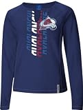 Colorado Avalanche -Navy- Junior's Astronomy Split Neck Top