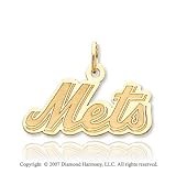 14k Yellow Gold New York Mets Classic Style Pendant