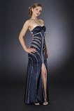 Satin Evening Dress - Prom Dress, Party, Formal Gown by Sean Collection (70179) Navy