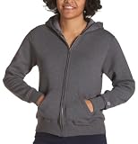  : Russell Women's Dri Power Fleece Full Zip with Hood, Graphite, Small