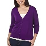 Women's Plus-Size Mossimo® Black: Purple Ultrasoft Cardigan