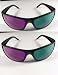 3D Plastic Acrylic Glasses for 3D movies - (2 Pairs) Journey to the Center of the Earth [Green & Magenta]