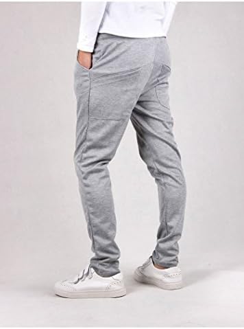 Mens Harem Pants Fashion Slim Fit Skinny Sweatpants Jogger Pants Outdoor Training Jogging Sport - Light Gray