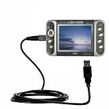 Classic Straight USB Cable for the iRiver PMC-100 with Power Hot Sync and Charge capabilities - Gomadic Brand w/ TipExchange Technology