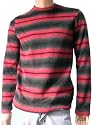Versace Jeans Couture Red and Black Striped Men's Sweater