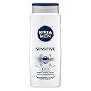 NIVEA MEN Sensitive 3-in-1 Body Wash for Body, Face &amp; Hair, 16.9 oz Bottle (Pack of 3)