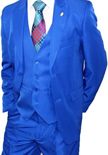 Falcone Vett Men's Vested Three Piece Suit 42L