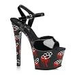7 Inch High Heel High Platform Sexy Stripper Shoes Bloody Brass Knuckle Shoes