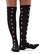 Soft & Dreamy Dot Knee High Socks 3 Color Options Black Fuchsia Black White or Black Turq