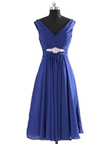 Hot Sale Landybridal Sexy V-neck Beaded Short Chiffon Prom Dress Bbal0058 24 Burgundy