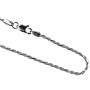 Men's Italian Diamond Cut Platinum Overlay CAREFREE Sterling Silver Rope Chain (22")