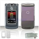 Transparent Crystal Clear Case Cover for Motorola V8 V9m CDMA RAZR 2 RAZR2 Protective Cell Phone Hard SNAP-ON (optional Belt Clip)