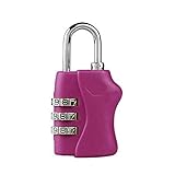 SODIAL(R) ピンクTSA 3桁コンビネーション旅行スーツケースの荷物南京錠ロック