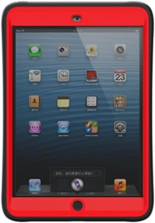Zeimax Mighty Protection Armor Defender Series iPad mini, Mini 2, Mini 3 Case with Kickstand (Black/Red)
