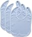 Hudson Baby Organic Bibs, 3-Pack, Blue